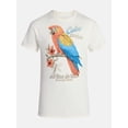 thumbnail image 5 of Humor Men's and Big Men's Cabo San Lucas Parrot Cotton Graphic Tee with Short Sleeves, Size S-3XL, 5 of 5