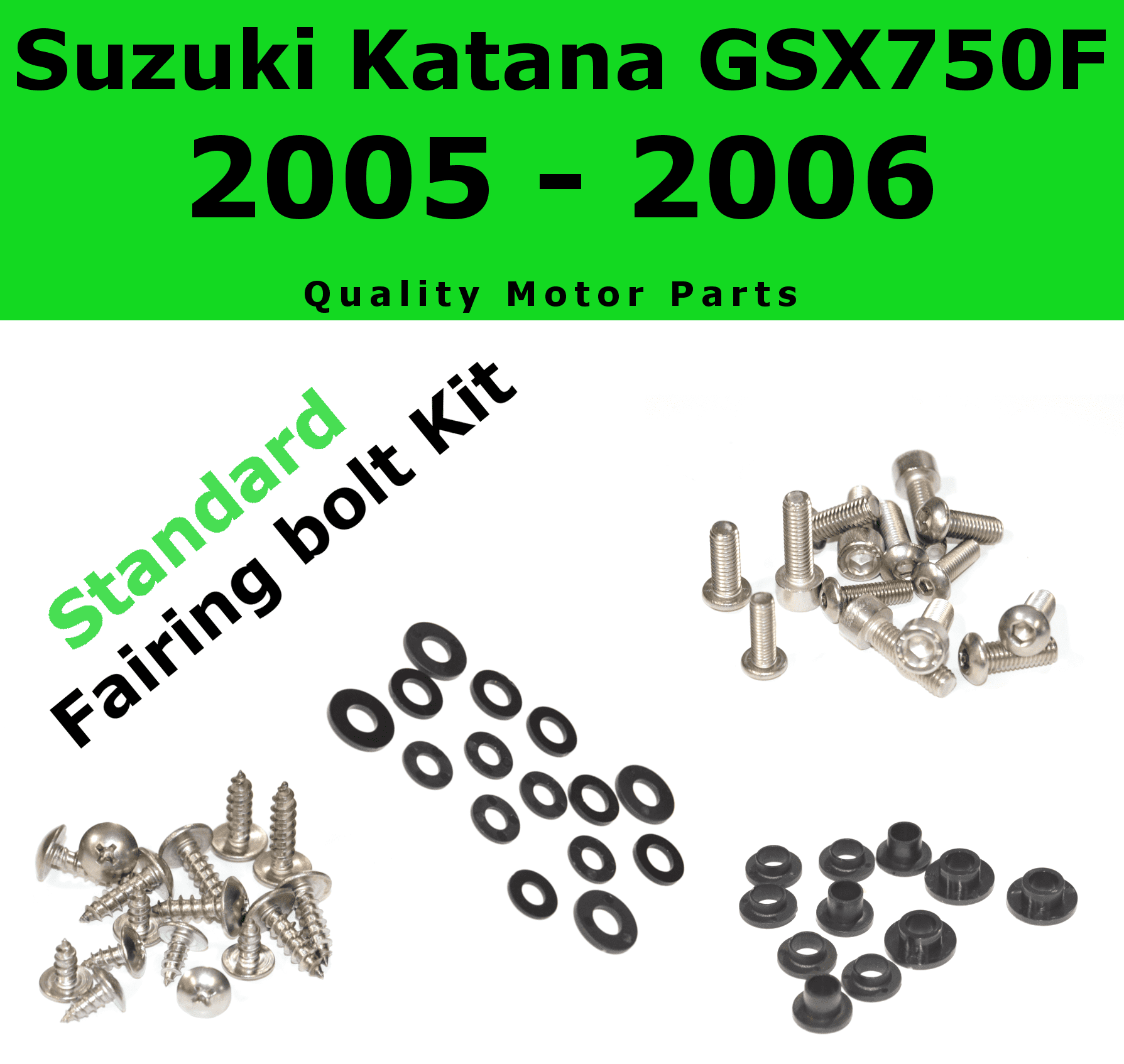 and Hardware Fasteners GSX750F Katana 2003-2006 Body Screws Black Complete Motorcycle Fairing Bolt Kit For Suzuki GSX600F 