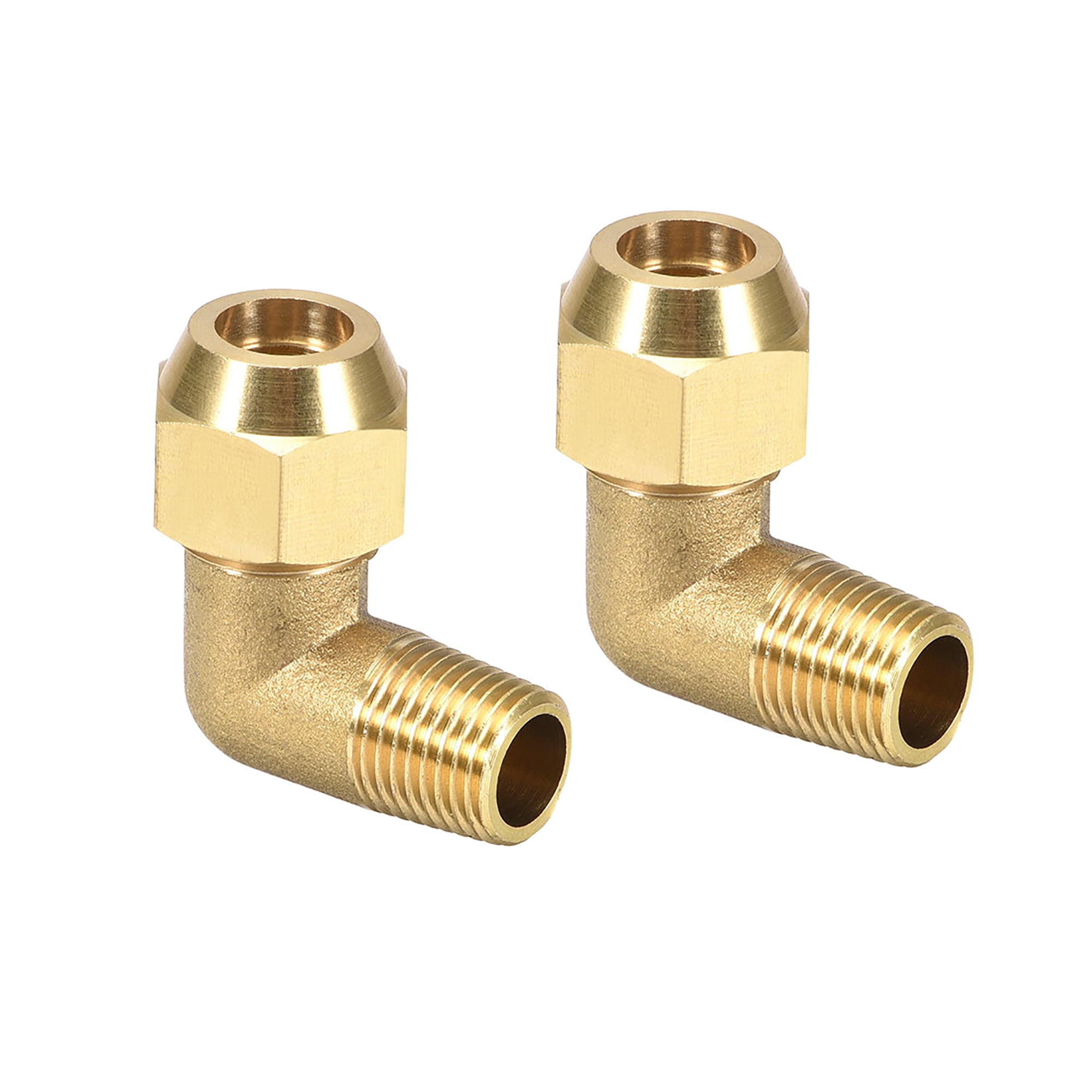 Brass Compression Tube Fitting,90 Degree Elbow,G1/4 Male x 10mm Tube OD
