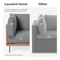 thumbnail image 2 of LAUSAINT HOME 5 Pieces Patio Conversation Set, Outdoor Wicker Furniture Set with Gray Cushions for Garden, 2 of 10
