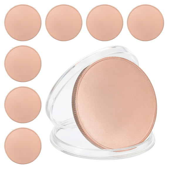 Uxcell 8pcs Blank Coins for Engraving, 40mm Coin Blanks Laser Engraving Blanks Custom Challenge Coins Metal Disc Tags Circle Round Plate for Laser Engraving Stamping, Rose Gold