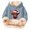 Light Blue, variant on Toddler Girls Graphic Hoodie Long Sleeved Hooded Pullover with Print Designs Fall Winter Clothes Size 3-4T , Blue