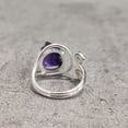 thumbnail image 5 of Natural Amethyst Ring, Raw Amethyst Gemstone Ring, Feb Birthstone, Designer, 925 Sterling Silver, Womens Ring, Christmas, Thanksgiving, Handmade, Statement Jewelry, Rough Adjustable Jewelry, 5 of 6
