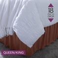 thumbnail image 5 of Home Details 18" Drop Wrap Around Bed Ruffle Queen/King in Chocolate (78x80x18), 5 of 9