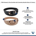thumbnail image 7 of CTM  Belt with Centerbar Buckle (Pack of 2 Colors) (Women's Plus), 7 of 7