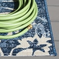 thumbnail image 3 of SAFAVIEH Courtyard Edmond Geometric Indoor/Outdoor Area Rug, Navy Blue/Beige, 5'1" x 7'6", 3 of 8