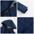 thumbnail image 5 of Women's Hooded Corduroy Cotton Coat with Fleece Lining, Mid-length Thickened Warm Winter Parka, Blue, Size XXL, 5 of 5