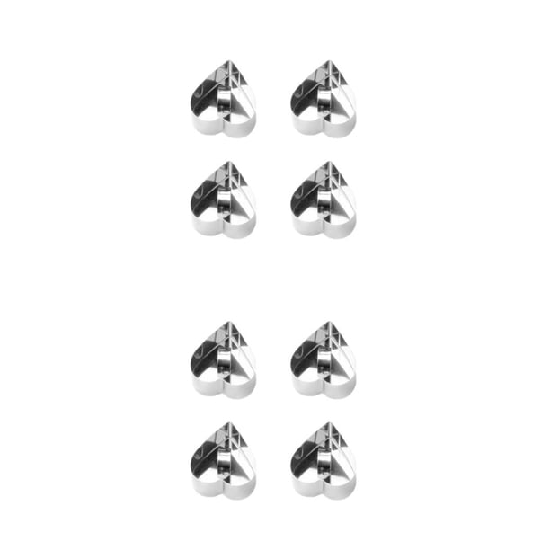Advancent Surtido de 4 piezas de moldes para pasteles, molde para Mousse de acero inoxidable, herramienta de cocina para hornear, accesorio de Corazón 2Conjunto