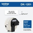 thumbnail image 2 of Brother Genuine DK-1201 Die-cut Standard Address Paper Labels for Brother QL Label Printers, 0.94 in (24 mm), 1.1 in x 3.5 in (29 mm x 90.3 mm), 400 Labels, DK1201, 2 of 6
