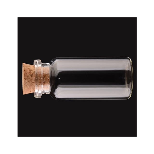 Cateissary Decoración de botellas de vidrio, adornos de corcho, Mini botella de deseos transparente, viales artesanales vacíos, adornos para Almacenamiento y organización del hogar 22*50*12.5