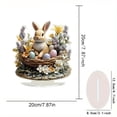 thumbnail image 3 of PEIBang Easter Decoration Spring Bunny Decor,2D Acrylic Desktop Decor Easter Eggs Rabbit Table Centerpiece for Living Room Holiday Party Supplies, 3 of 6