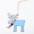 thumbnail image 3 of Gibobby Colgante de con estampado navideño, adornos para árboles de Navidad, comercial para el, decoración de ambiente(Azul), 3 of 5