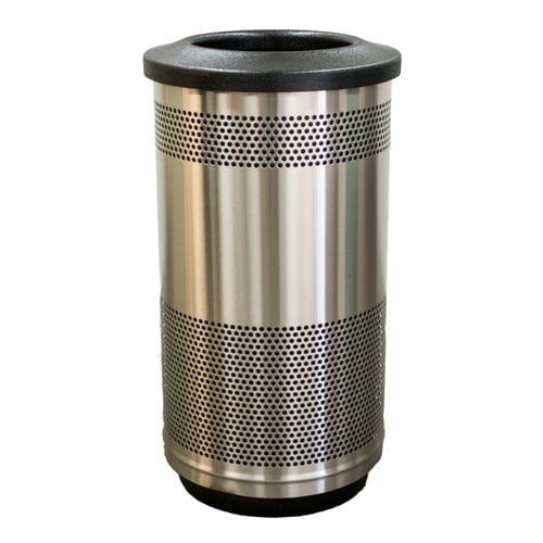 Witt Stadium Series Perforated Metal Receptacle 35 Gallon Trash Can Walmart Com Walmart Com