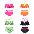 thumbnail image 3 of KYAIGUO 2-12Y Girls Two Piece Swimsuits Set Kids Rash Guard Bathing Suit Sleeveless Swimwear Set, 3 of 9