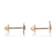 thumbnail image 4 of Aretes de oro 14k GIALLO Broquel GIALLO COLLECTION cometas de oro amarillo oro blanco y circonias, 4 of 5