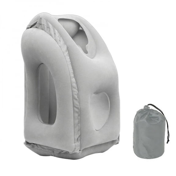 New Pattern Inflatable Travel Pillow Portable Chin Support Neck Pillow for Airplane Car Bus Train Office Nap Rest Support Pillow