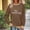 Brown, variant on Women's Plus Size Fashionable Graphic Sweatshirts with Crewneck Long Sleeve Printed Loose Fit