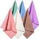 thumbnail image 1 of Syhood 6 paños para lavar la cara, 12 x 12 pulgadas, paños desmaquillantes, toalla de terciopelo coral, tela de microfibra facial, suave, secado rápido, toalla de limpieza facial para la cara, 1 of 5