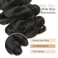 thumbnail image 3 of EAYON Body Wave 100% Unprocessed Virgin Human Braiding Hair for Boho Braids 20 inch 300g Natural Color Thick Knotless Bulk Human Hair for Braiding, 3 of 11