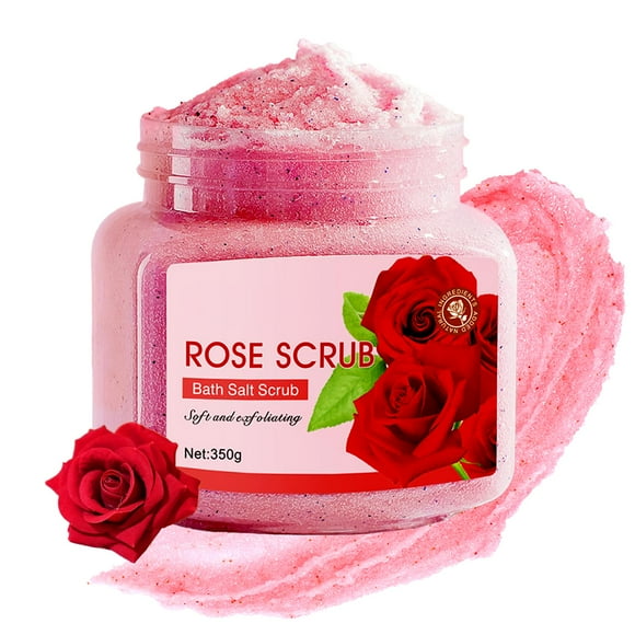 Exfoliante Corporal de Rosas Limpieza Profunda Exfoliante Corporal Hidratante Sal Nutritiva Exfoliante Corporal de Rosas 350 g