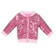 thumbnail image 2 of XXWXYD Toddler Baby Boys Girls Windproof Casual Jacket, Sequins Glitter Long Sleeve Zipper Coat for Fall Winter Outdoor Playtime Activities, 2 of 9