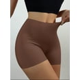 thumbnail image 3 of Women's Ice Silk Safety Pants, Mid-waist Seamless Elastic Shorts, Anti-lighting, Anti-roll Edge, 3 of 7