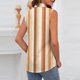 thumbnail image 5 of TaTaai Printed Lapel Top Sleek Texture Women's Fashion Button Front Sleeveless Short Sleeve Loose Summer Casual Office Blouse Gift, 5 of 6