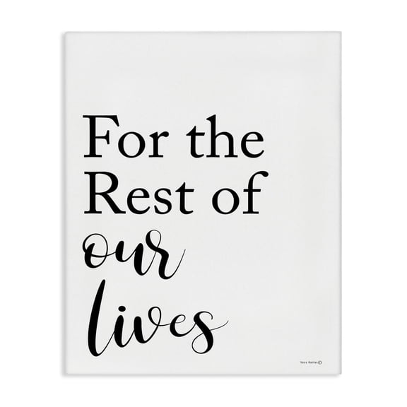 Stupell Industries Rest Of Our Lives Text & Numbers Painting Wrapped Canvas Art Print Wall Art, 16 x 20
