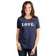 thumbnail image 2 of Love It Women's Fashion Relaxed T-Shirt Tee Heather Navy X-Large, 2 of 5
