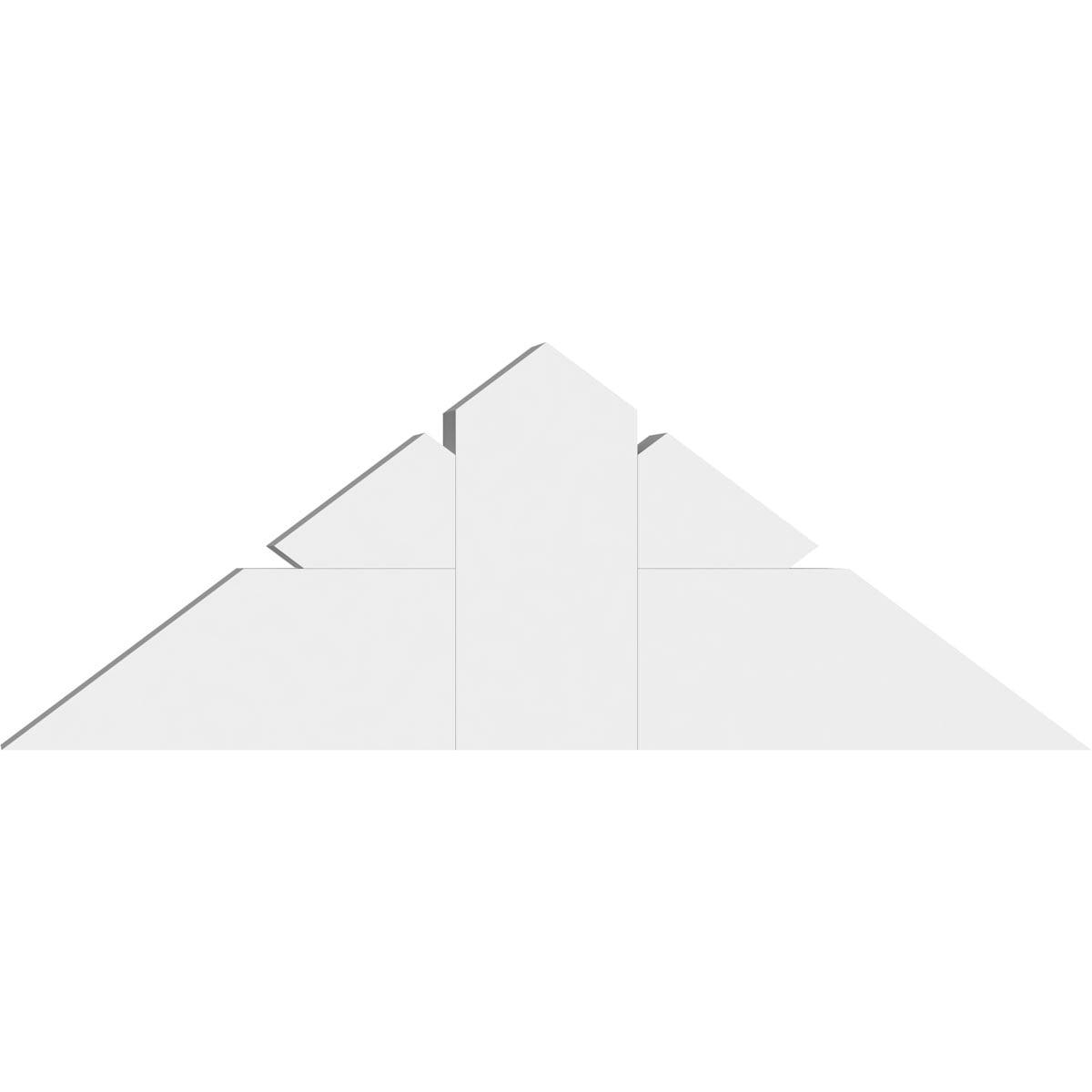 36"W x 13 1/2"H x 4"D x 6"F, 9/12 Pitch, Saratoga Architectural Grade PVC Gable Bracket