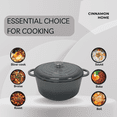 thumbnail image 6 of Cinnamon Home 5 Quart Enameled Cast Iron Round Dutch Oven with Lid - Gray - Kitchen Pots and Cookware, 6 of 6