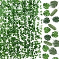 thumbnail image 4 of 70pcs Simulated Palm Leaves Decorative Practical 10 Kinds Fake Faux Jungle Leaf Set for Home, 4 of 5