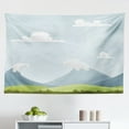 thumbnail image 1 of Cloud Tapestry, Paper Plane with a Heart Flight Path Floating Over The Clouds Romantic, Fabric Wall Hanging Decor for Bedroom Living Room Dorm, 2 Sizes, Sea Green Mint Green, by Ambesonne, 1 of 1