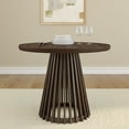thumbnail image 2 of Plank+Beam 38" Lido Round Dining Table, Solid Wood Minimalist Kitchen Table for 4, Walnut, 2 of 11