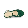 thumbnail image 4 of BLISSFUL STEP Women's Platform Slingback Espadrille Wedge Heel Sandals, 4 of 7