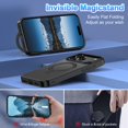 thumbnail image 3 of Funda para iPhone 17 Pro Max de Casehas, con soporte magnético, a prueba de golpes, color negro, 3 of 8