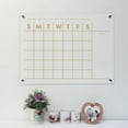 thumbnail image 2 of Parisloft Reusable Clear Acrylic Monthly Calendar Dry Erase Board for Wall, Modern Wall Month Planner Organizer for Office, Home, School, 35.5 x 23.6 Inch, Gold, 2 of 7