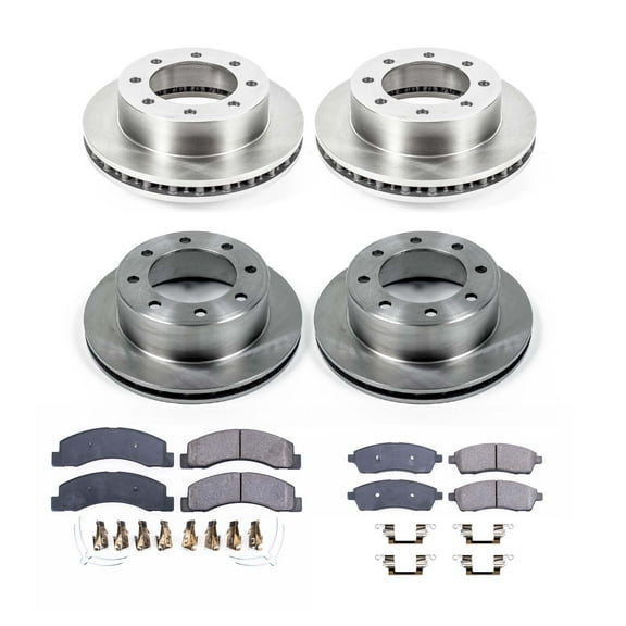 Ultimate Brakes Front and Rear Ceramic Brake Pad and Rotor Kit with Hardware WM81571