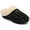 Black, variant on Women's Adiah Soft Cable Knit Round Toe Clog Slippers