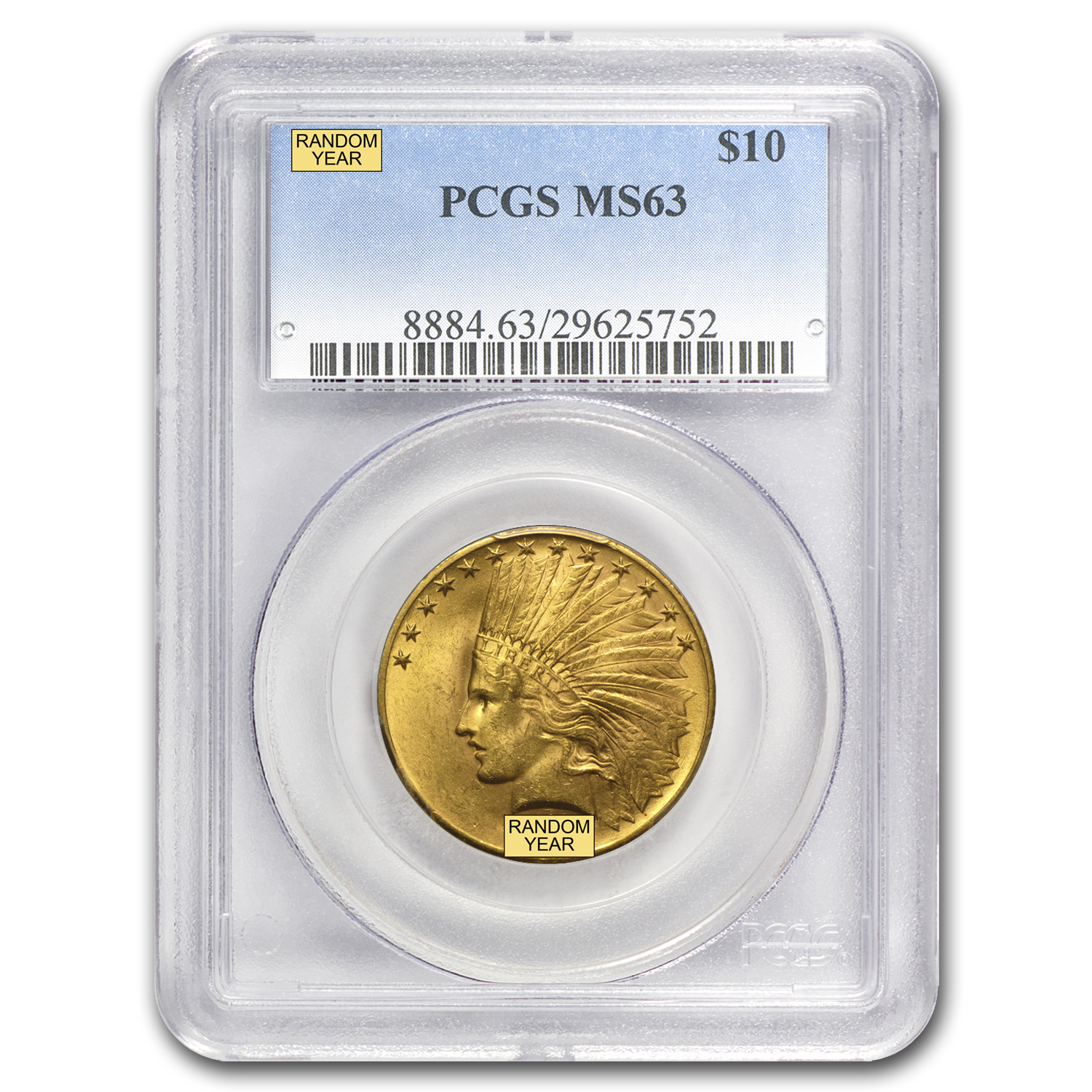 10 Indian Gold Eagle Coin MS63 PCGS (Random)