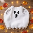 thumbnail image 6 of White Ghost Cape, Loose Poncho Style Halloween Outfit, Soft Breathable Nylon Spandex Cloak with Batwing Sleeves, 6 of 6