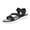 Black, variant on Women's Fashionable Casual Spring And Summer Versatile Breathable Elastic Solid Color Round Toe Open Toe Soft Sole Flat Sandals Senior Front Gifts