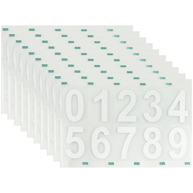 MasteelfCA 10 Sets Reflective Mailbox Numbers Sticker Decal for Signs Door Cars Trucks Address Number