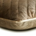 thumbnail image 2 of The HomeCentric Decorative Brown Pack of 2, 16"x16" (40x40 cm) Pillow Covers, Velvet Quilted, Patchwork & Chevron Throw Pillows For Sofa, Geometric Pattern Modern Style - Kiona, 2 of 3