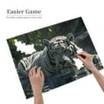 thumbnail image 2 of 1000-Piece Wooden Jigsaw Puzzle for Adults - White Tiger Resting In Water , Interlocking Pieces with Guide Letters, Holiday Gift & Home Decor, 2 of 7