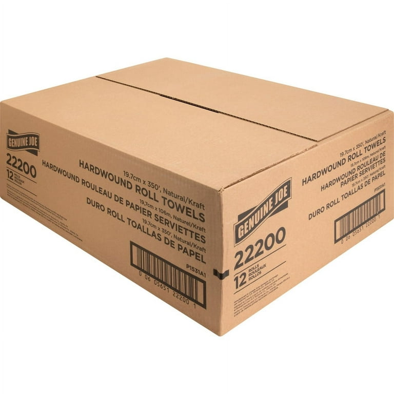 Genuine Joe Embossed Hardwound Roll Towels - 7.88 Genuine Joe Embossed Hardwound Roll Towels - 7.88