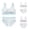 Mixed Color 3pcs-D, variant on LYMAYTER Teen Girls Cotton Vest Style Training Bra Set Girls Soft Beginner Bras Comfortable Underwear