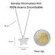 thumbnail image 2 of Dije Estrella Collar Acero Plata Inoxidable Mujerminimalista Belug, Plata, 2 of 5
