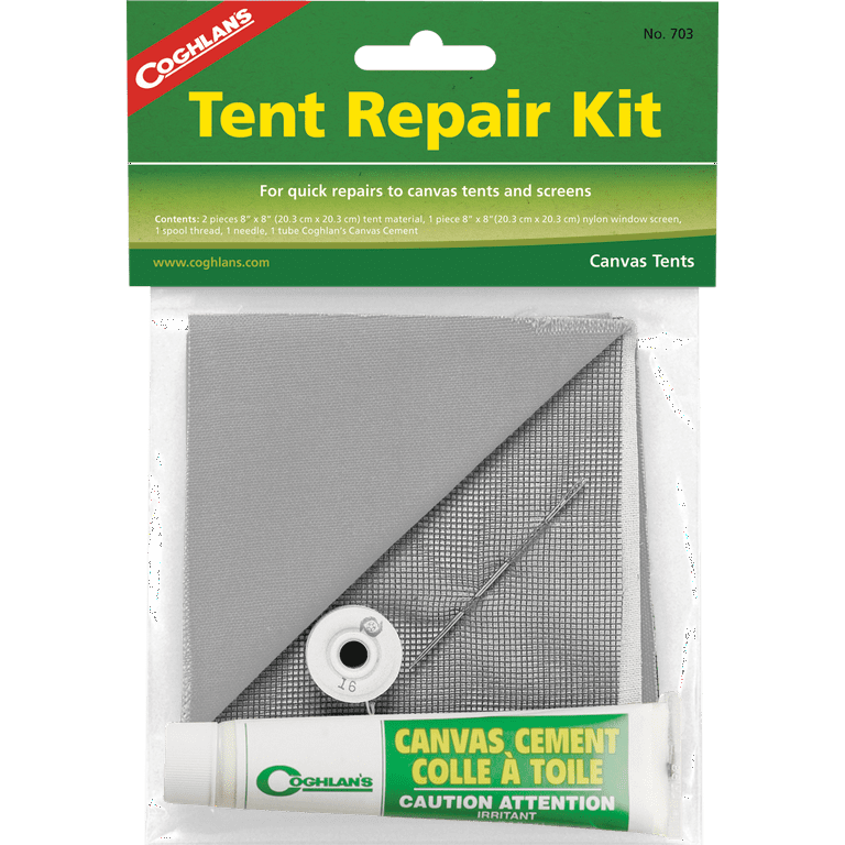 Coghlan's Tent Repair Kit, Emergency Canvas and Nylon Patch for