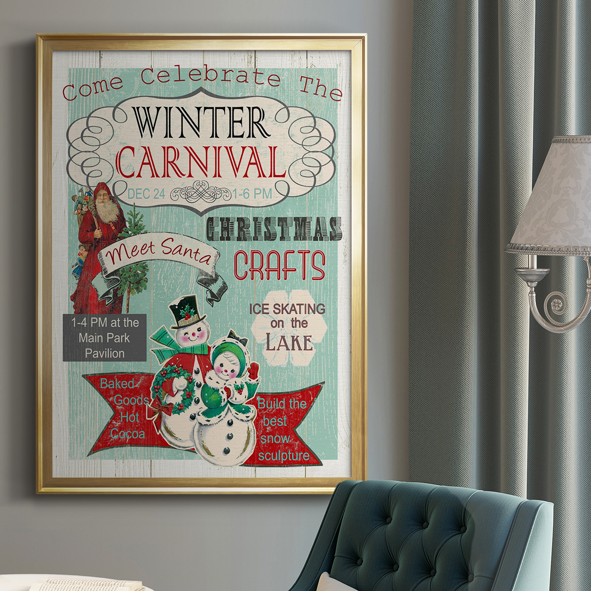 Bright Christmas Carnival Premium Framed Print - Ready to Hang